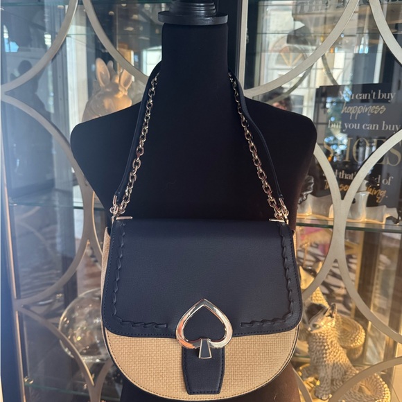 kate spade Handbags - Kate Spade Robyn Medium Leather/Straw Crossbody
